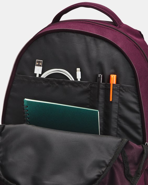 UA Hustle 5.0 Backpack in Maroon image number 1